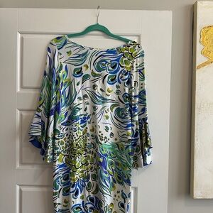 Peacock Print Women's Dress - Tara Grinna